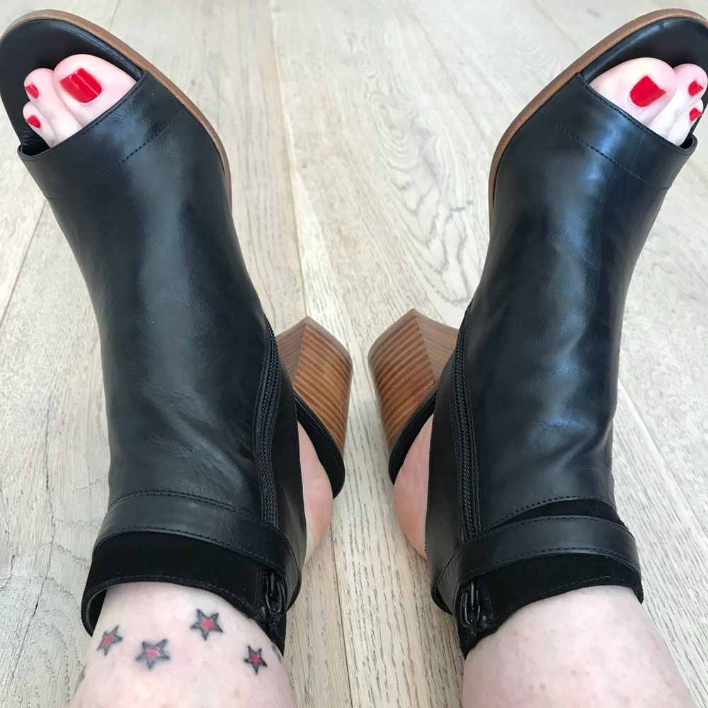 Vince Open Toe Black Booties in size 7.5 - Picture 3 of 8